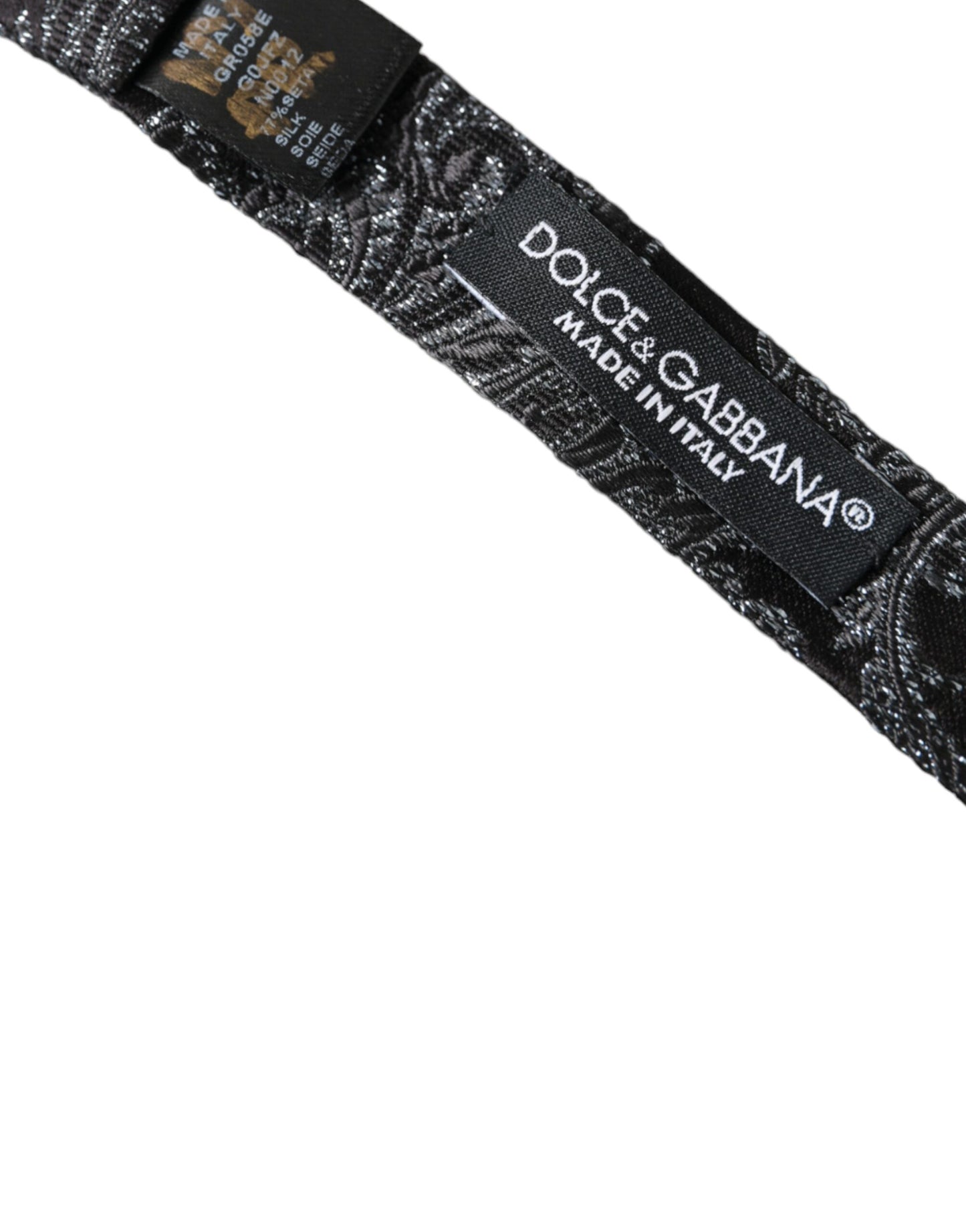 - Black Silk Jacquard Adjustable Neck Men Bow Tie
