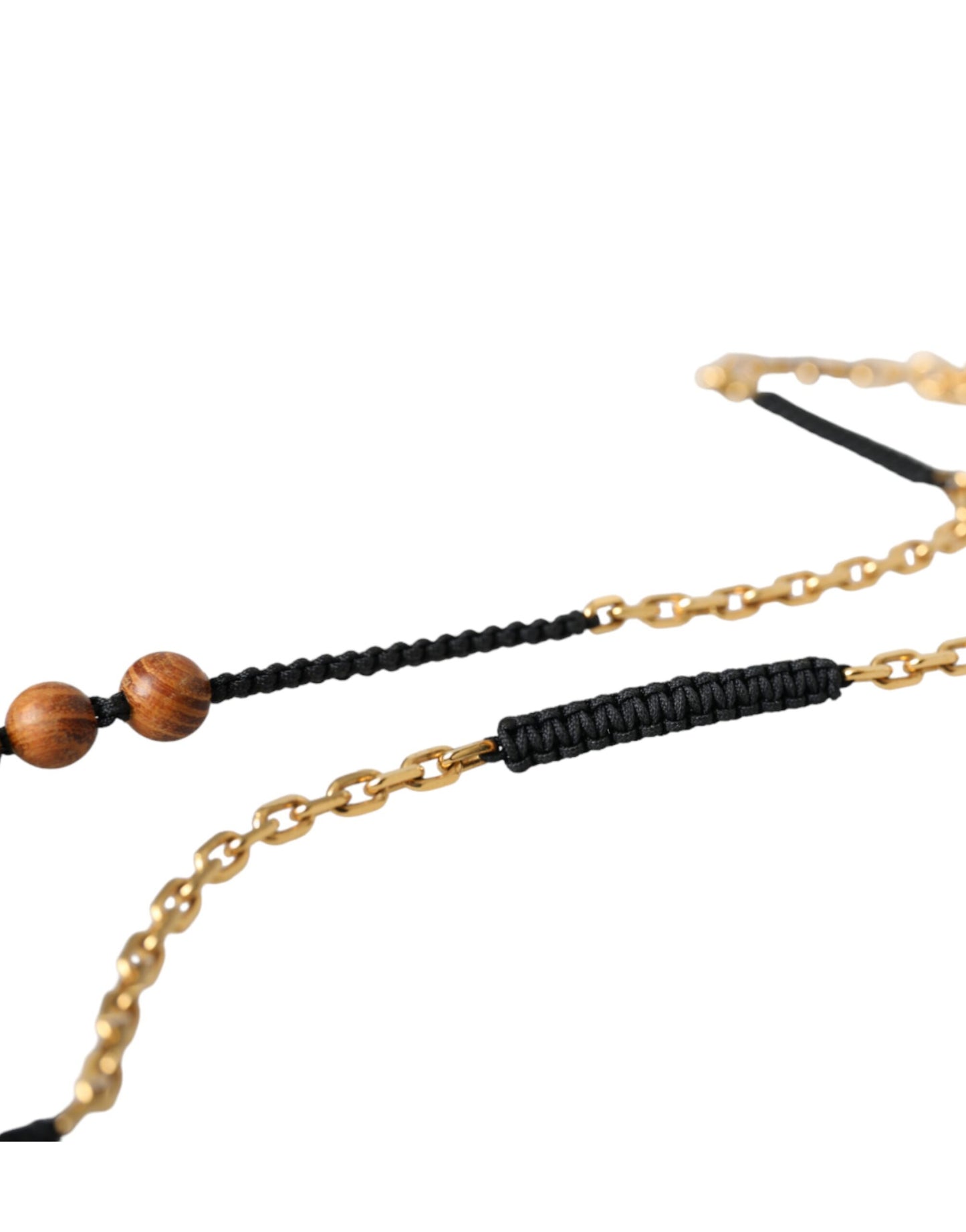 - Black Gold Wooden Beaded Logo Pendant