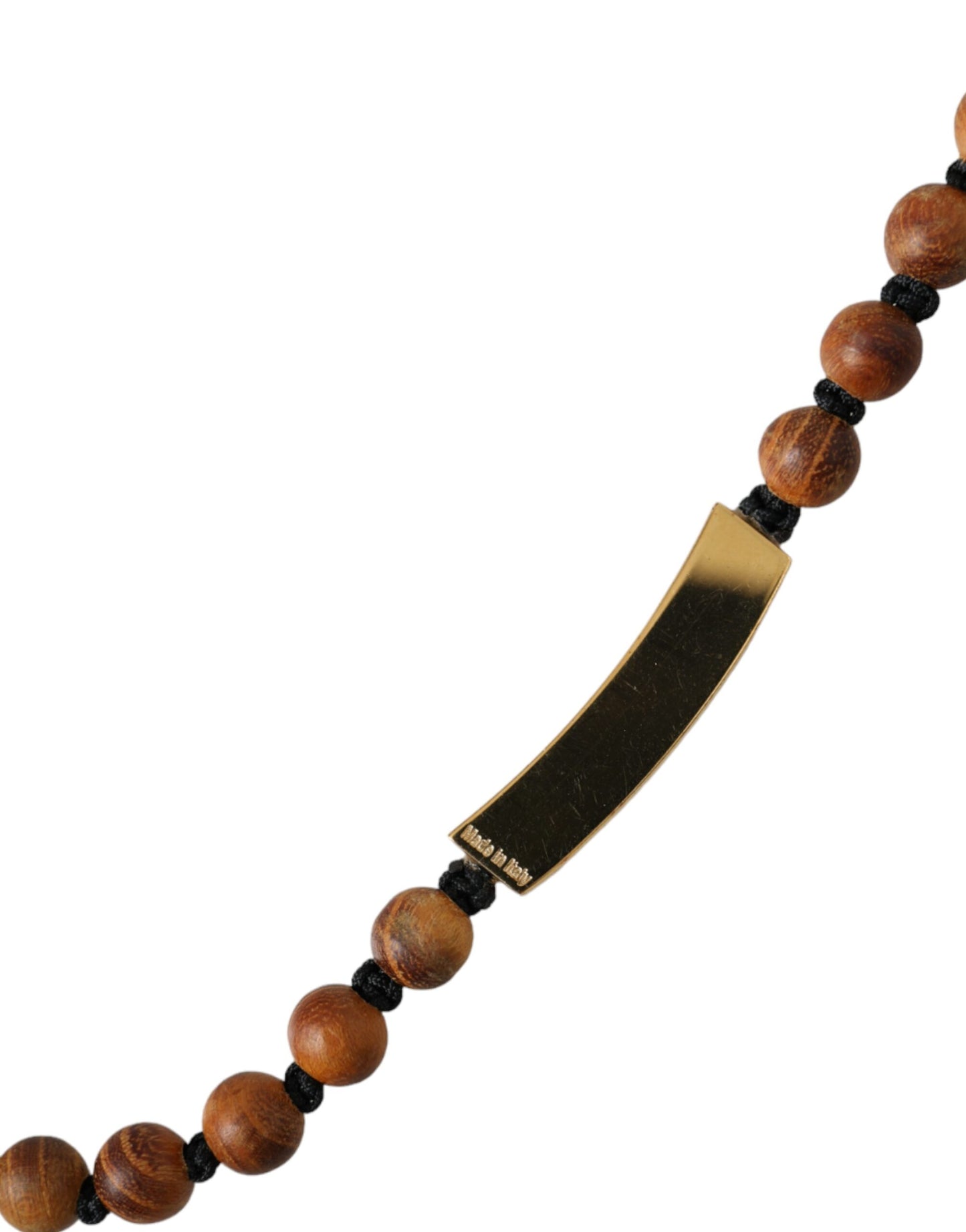 - Black Gold Wooden Beaded Logo Pendant