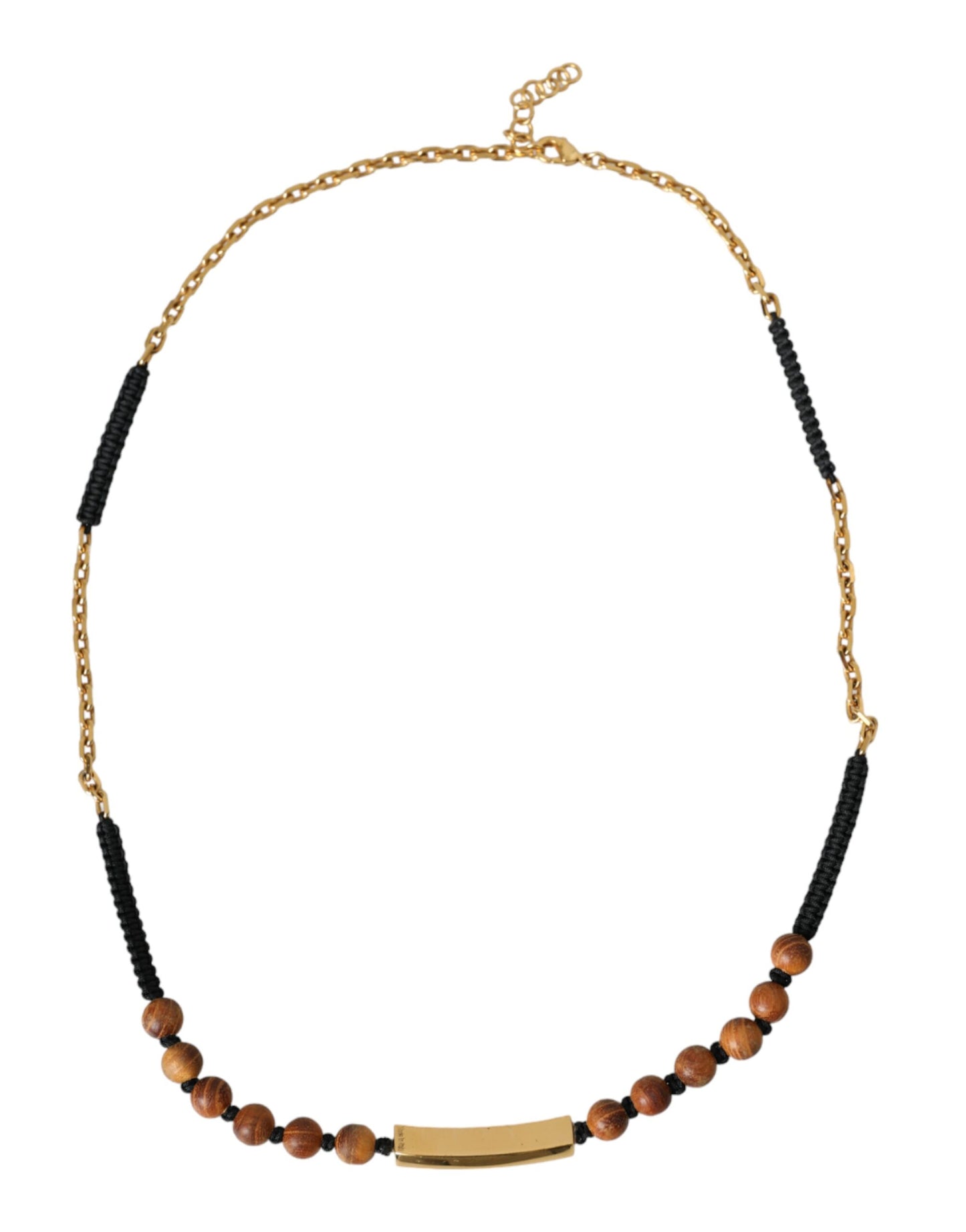 - Black Gold Wooden Beaded Logo Pendant