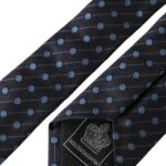 - Black Blue Polka Dot Silk Adjustable Men Tie