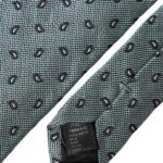 - Green 100% Silk Patterned Adjustable Men Tie