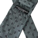 - Green 100% Silk Patterned Adjustable Men Tie