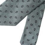 - Green 100% Silk Patterned Adjustable Men Tie