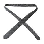 - Black 100% Silk Patterned Adjustable Men Tie