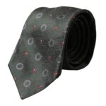- Dark Gray 100% Silk Fantasy Adjustable Men Tie