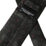 - Dark Gray 100% Silk Fantasy Adjustable Men Tie