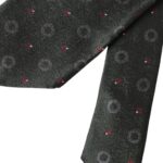 - Dark Gray 100% Silk Fantasy Adjustable Men Tie