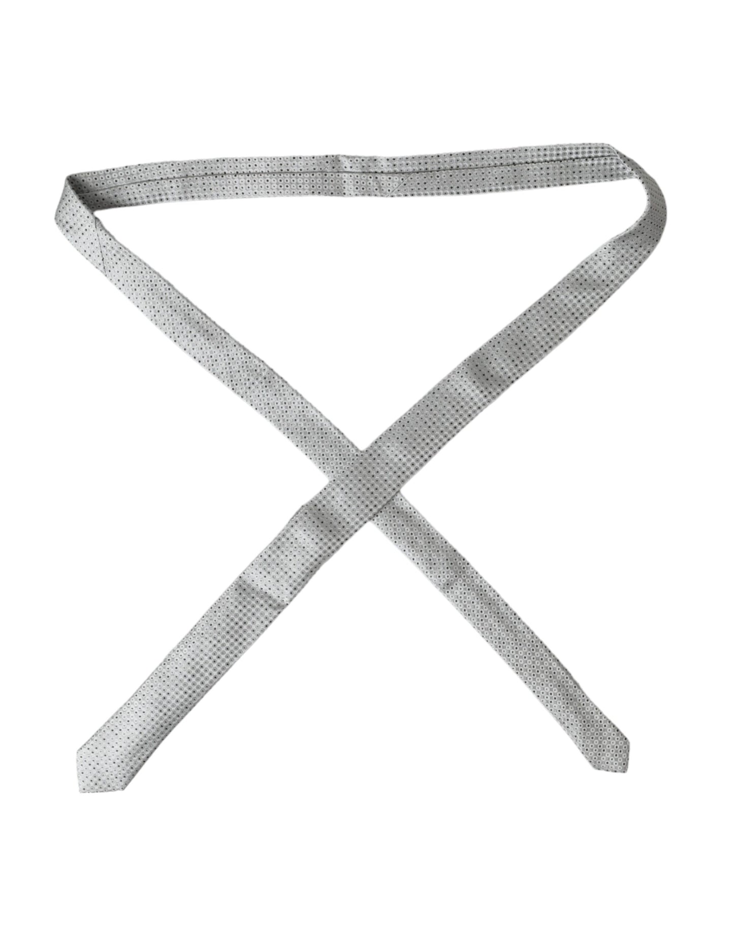 - Light Gray Polka Dot Silk Adjustable Men Tie
