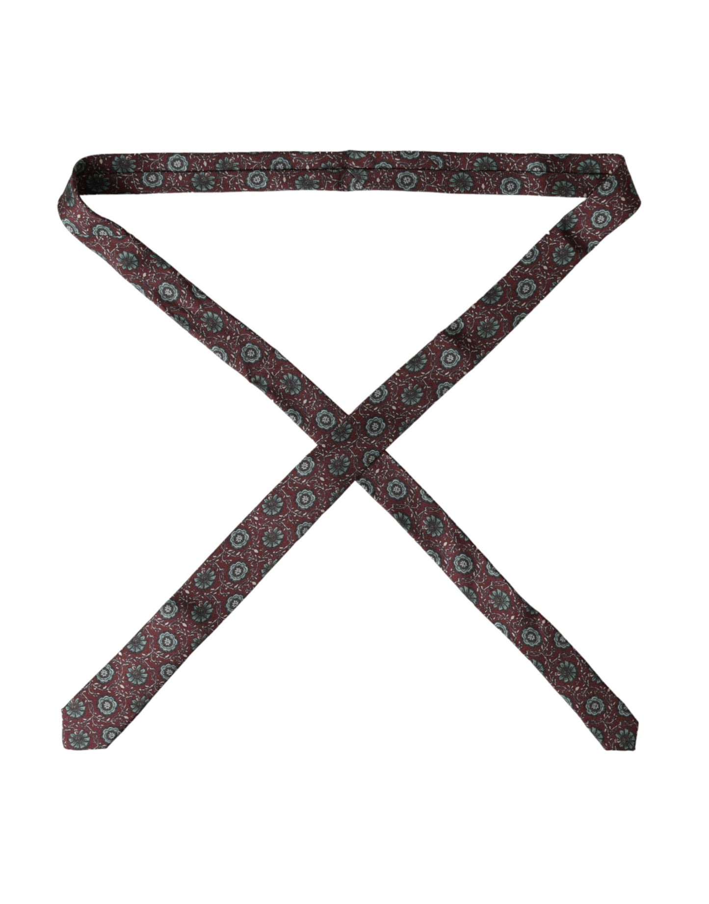 - Maroon Floral 100% Silk Adjustable Men Tie
