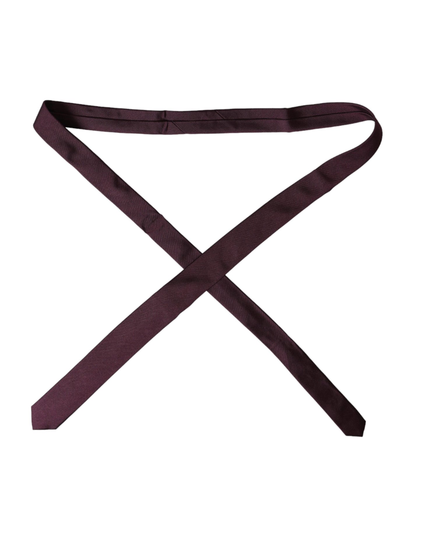- Bordeaux Solid 100% Silk Adjustable Men Tie