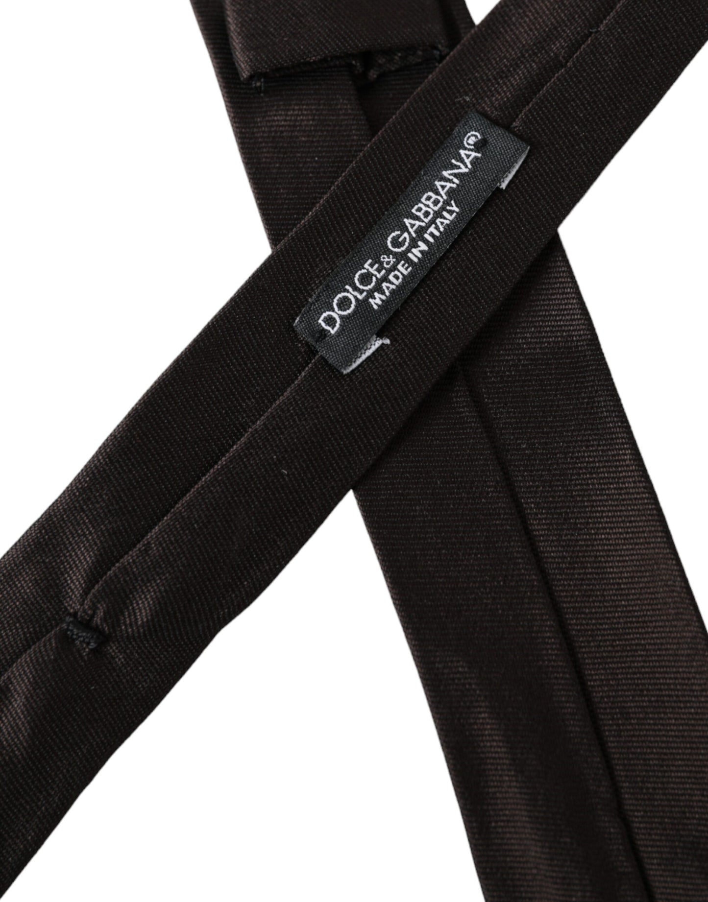 - Brown Solid 100% Silk Adjustable Tie