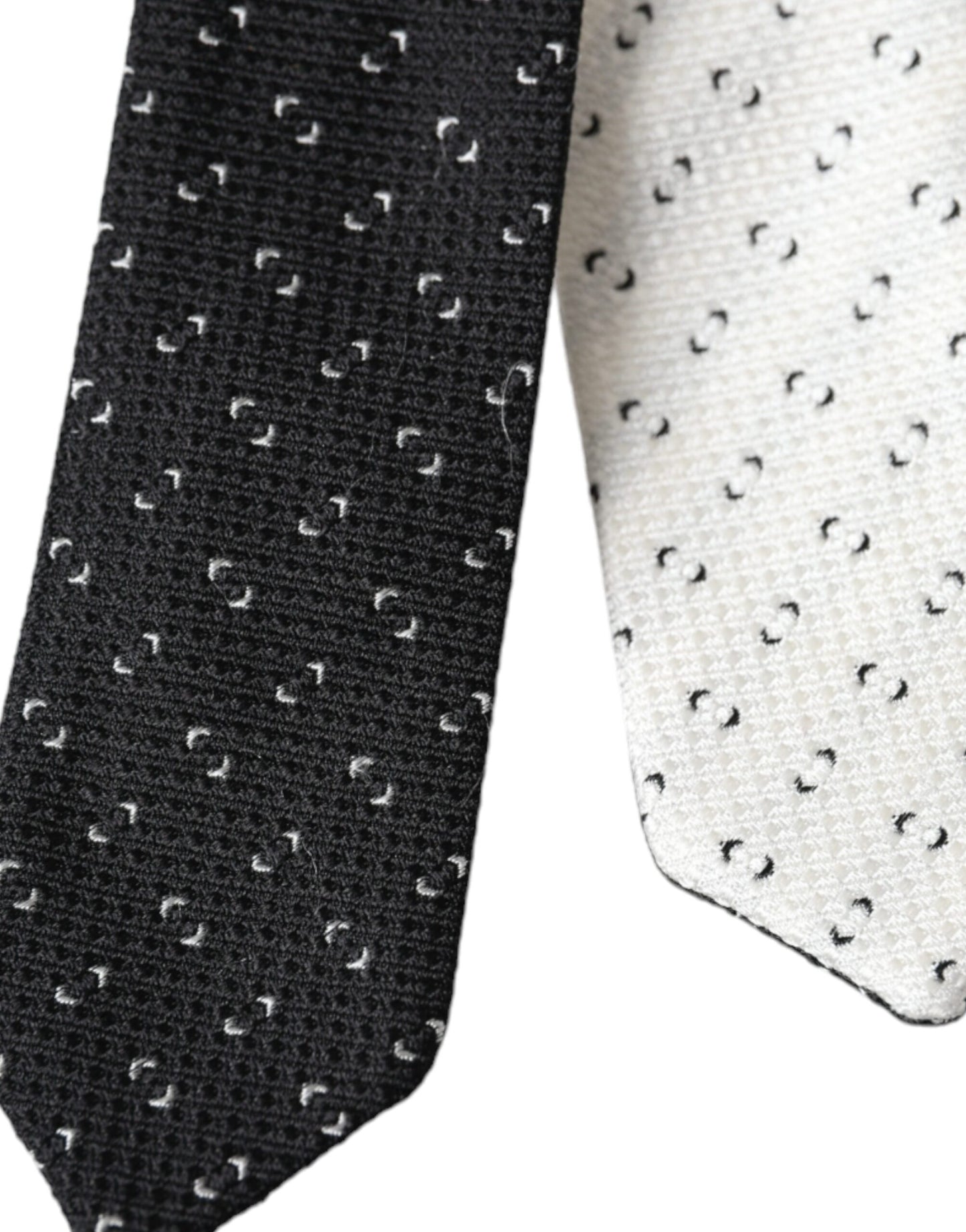 - Black White Patterned Adjustable Tie