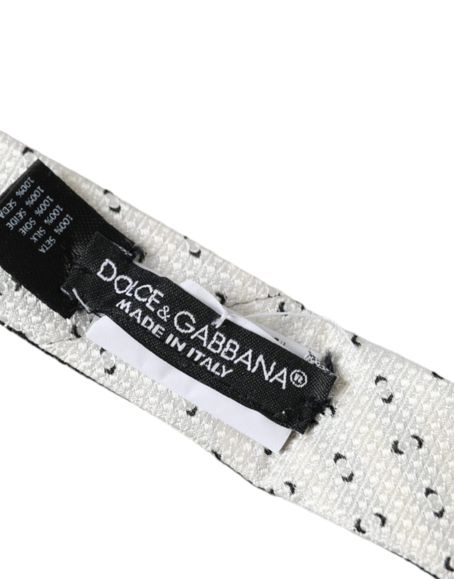- Black White Patterned Adjustable Tie