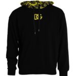 - Black Logo Cotton Hooded Sweatshirt Sweater