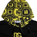 - Black Logo Cotton Hooded Sweatshirt Sweater