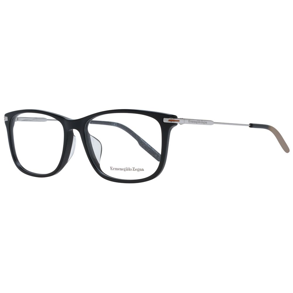 Ermenegildo Zegna Men’s Optical Frames – Black Rectangle, 56mm