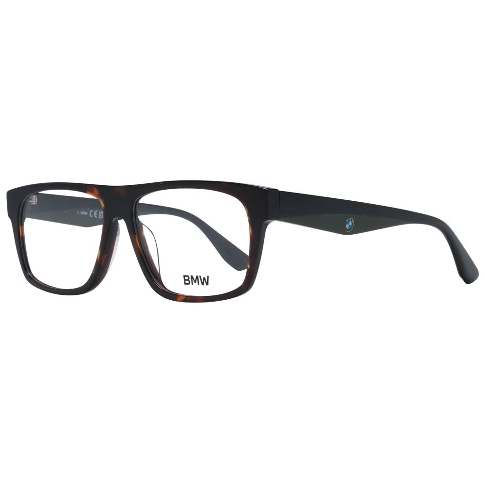 BMW Brown Men’s Optical Frames – Rectangle Full-Rim, 55mm