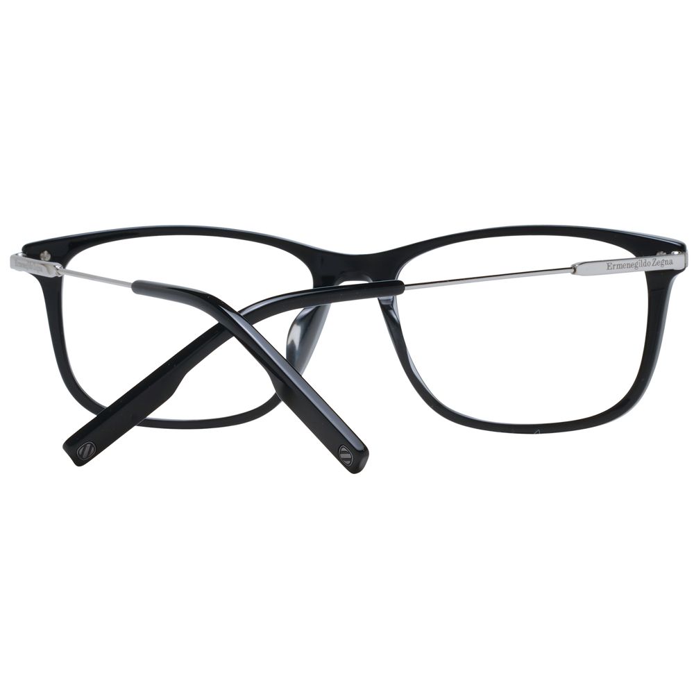 Ermenegildo Zegna Men’s Optical Frames – Black Rectangle, 56mm