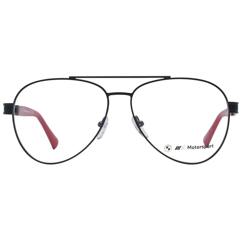 BMW Motorsport Men's Optical Frames – Black Full-Rim, 57mm