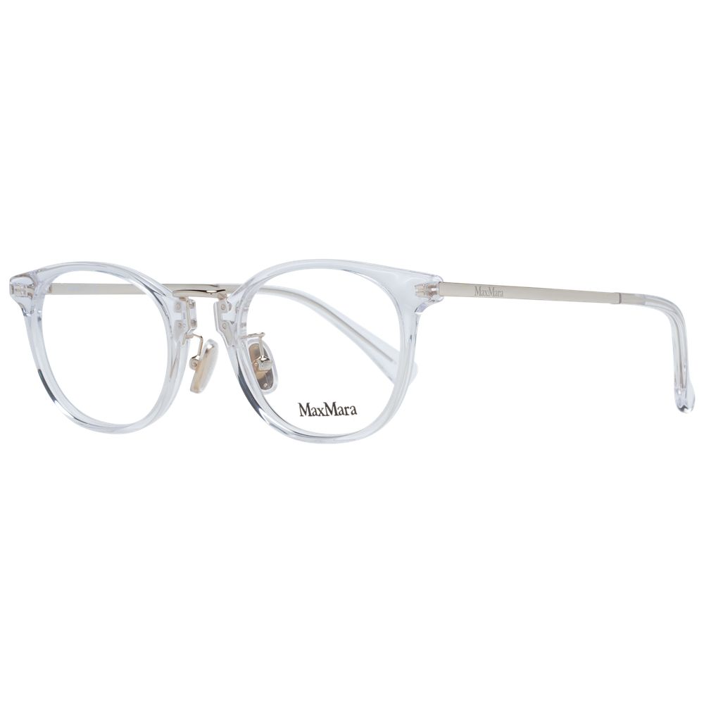 Max Mara Women’s Optical Frames – White Round Design, 48mm