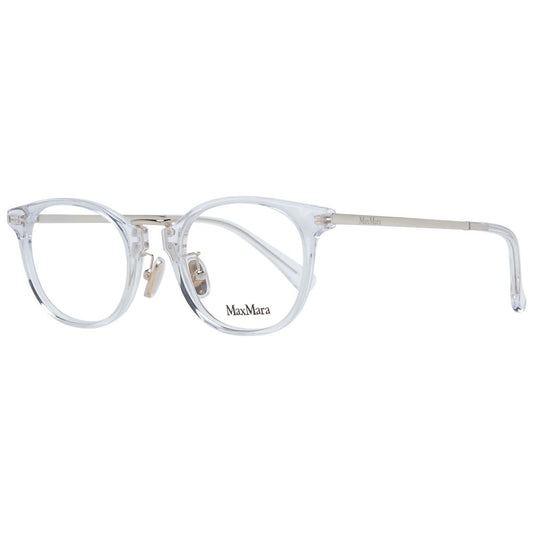 Max Mara Women’s Optical Frames – White Round Design, 48mm