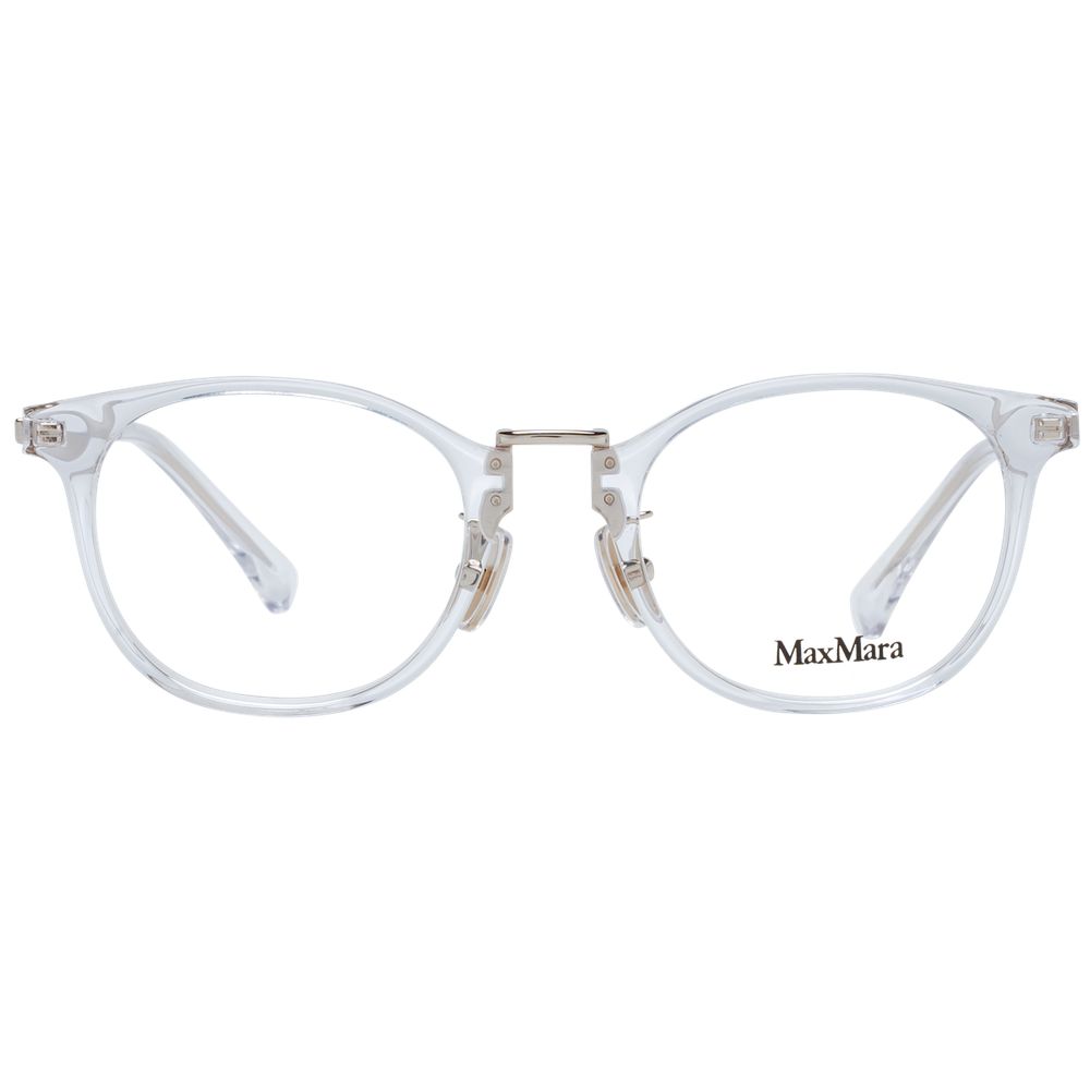 Max Mara Women’s Optical Frames – White Round Design, 48mm