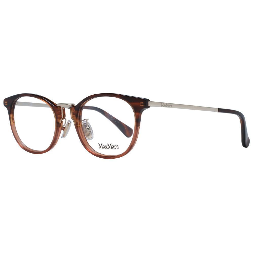 Max Mara Women’s Optical Frames – Brown Round Design, 48mm
