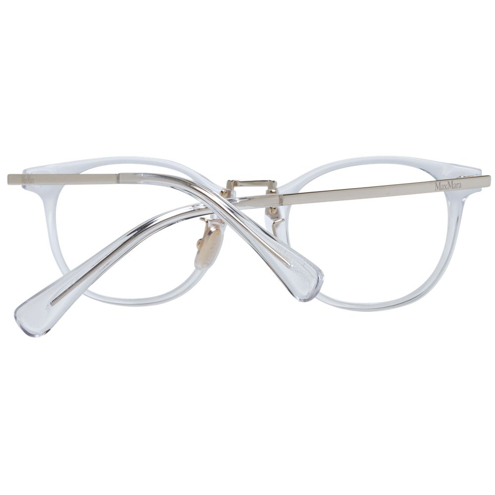 Max Mara Women’s Optical Frames – White Round Design, 48mm