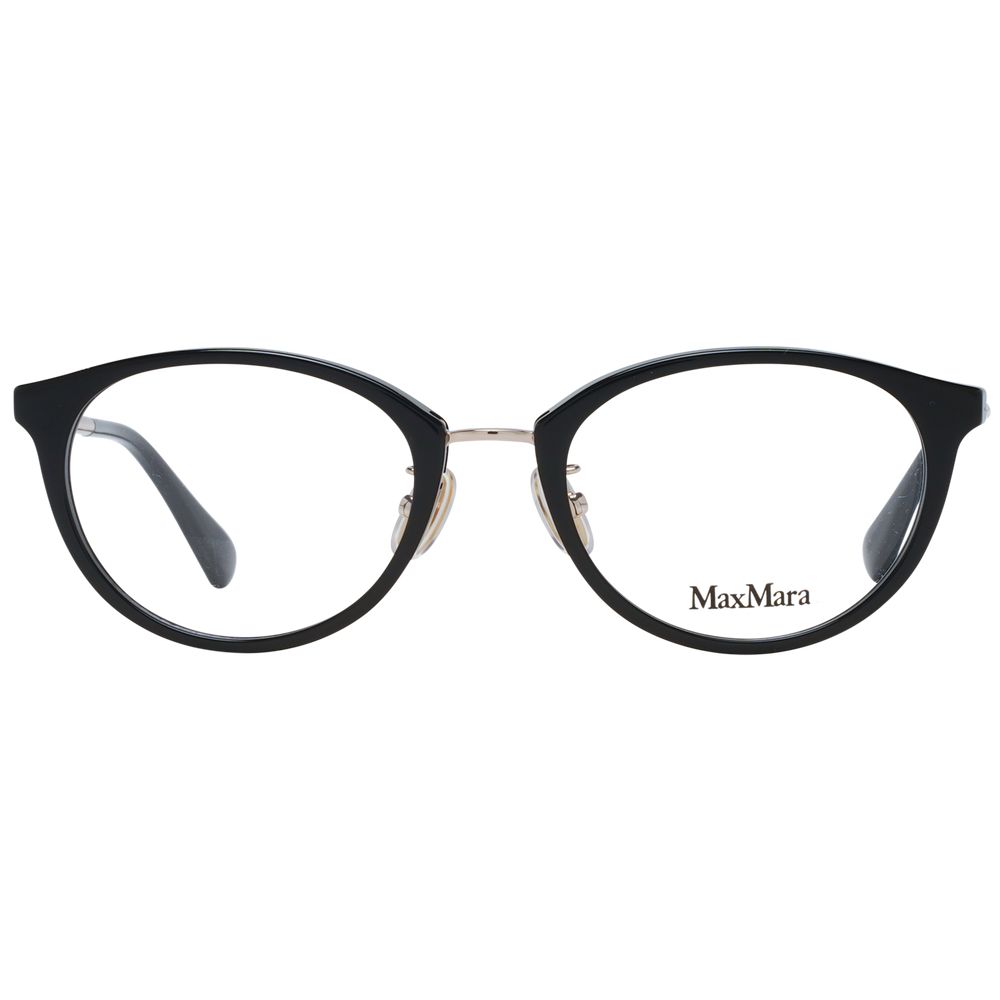 Max Mara Women’s Optical Frames – Black Round Frame, 50mm