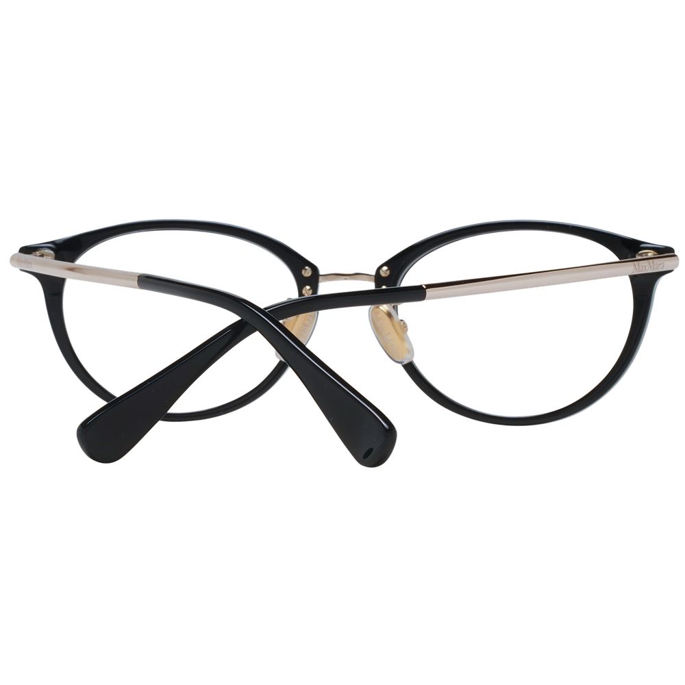 Max Mara Women’s Optical Frames – Black Round Frame, 50mm