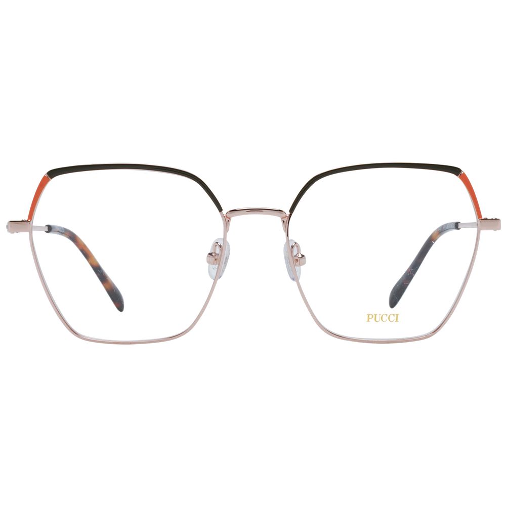 Emilio Pucci Women’s Optical Frames – Rose Gold Square Style