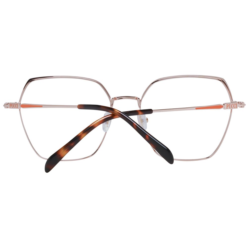Emilio Pucci Women’s Optical Frames – Rose Gold Square Style
