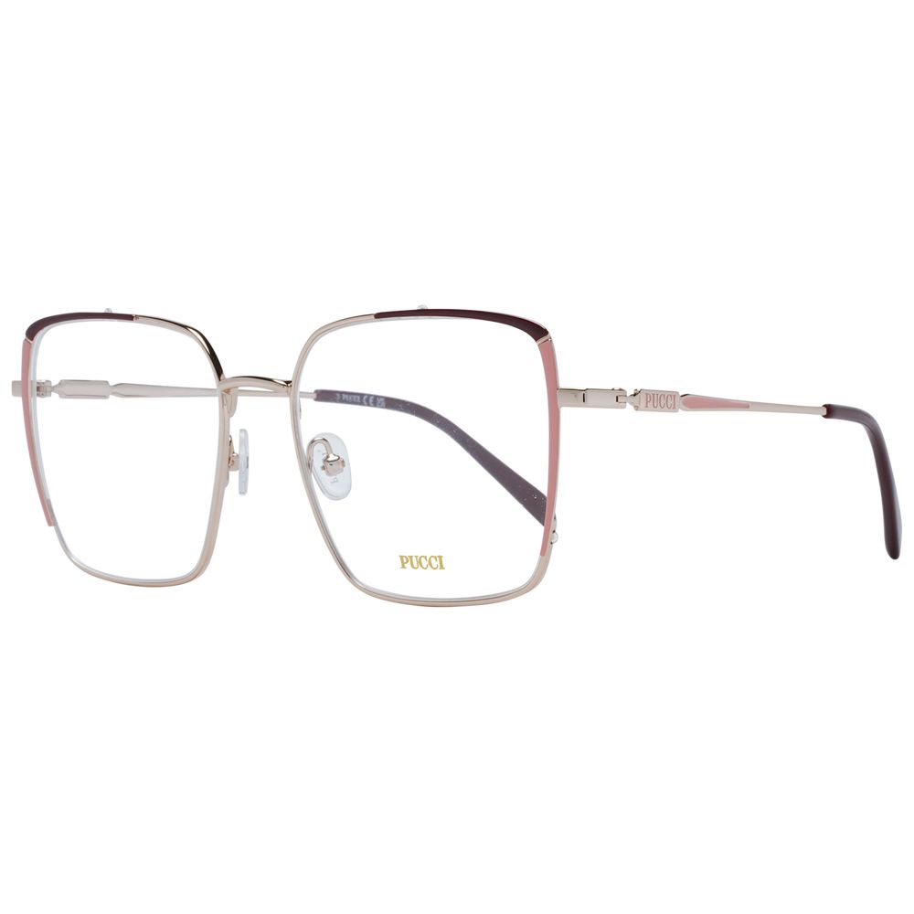 Emilio Pucci Women’s Optical Frames – Silver Square Design
