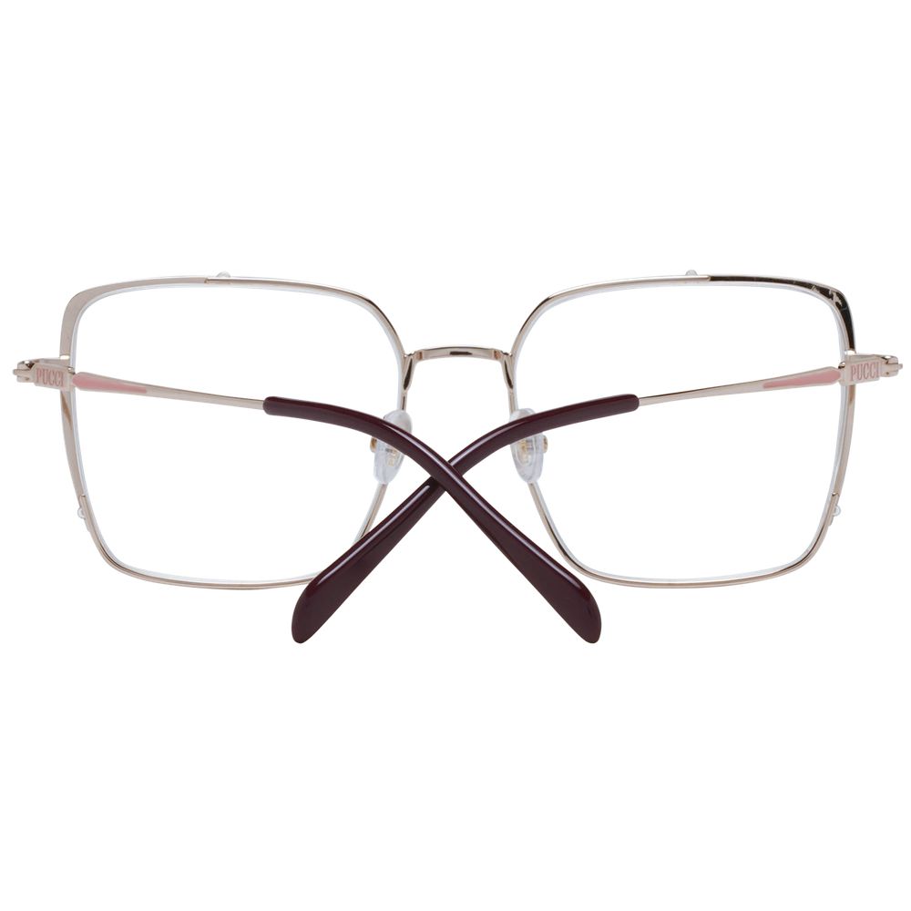 Emilio Pucci Women’s Optical Frames – Silver Square Design