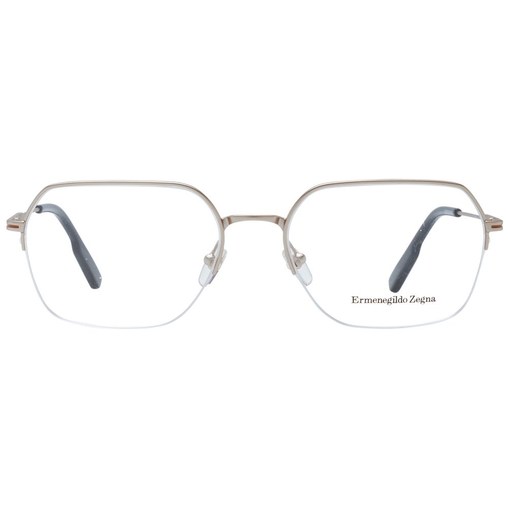 Ermenegildo Zegna Men's Silver Optical Glasses – Half-Rim, 55mm