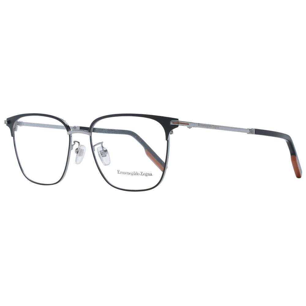 Ermenegildo Zegna Black Men’s Optical Frames – Square Full-Rim, 54mm