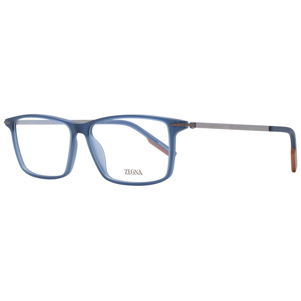 Ermenegildo Zegna Men’s Optical Frames – Blue Rectangle, 58mm