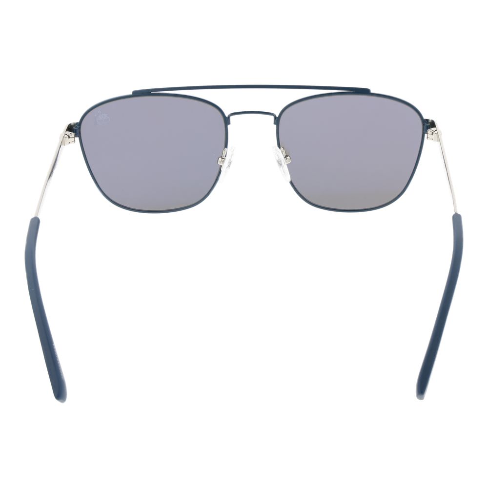 Timberland Silver Men's Sunglasses – Polarized Aviator Frame with Grey Lenses, 55mm