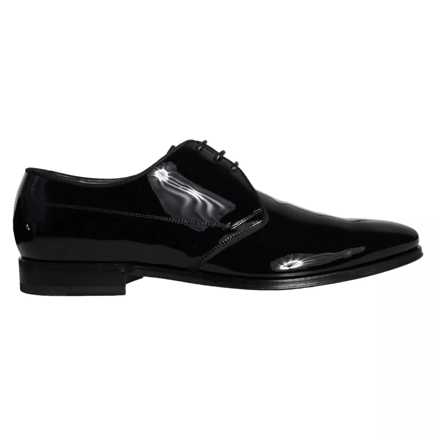 - Black Calfskin Leather Derby Men Dress Shoes
