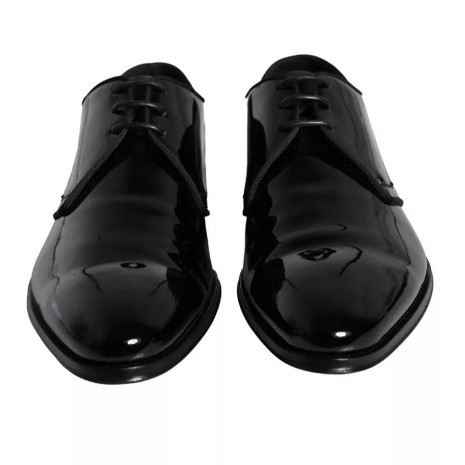 - Black Calfskin Leather Derby Men Dress Shoes