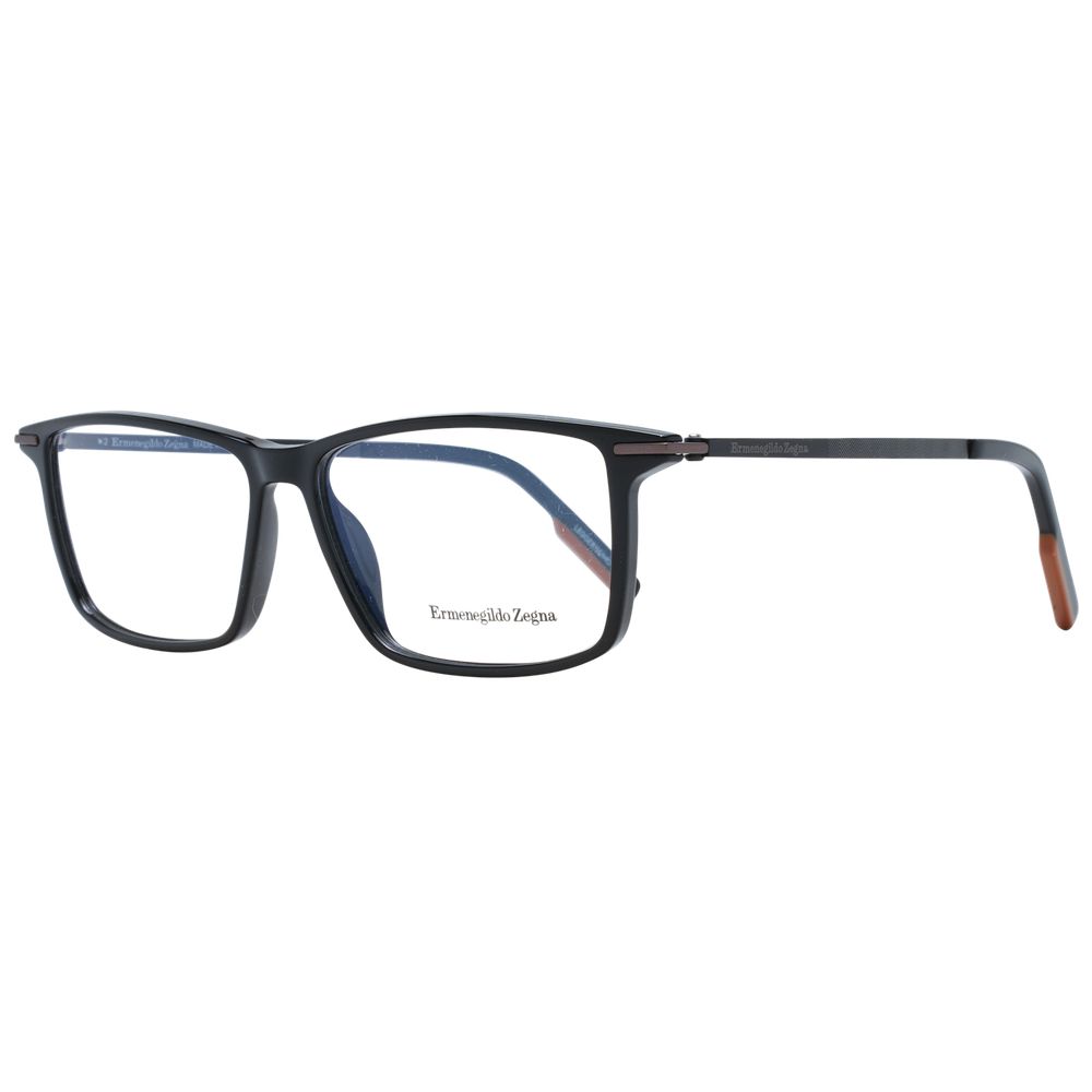 Ermenegildo Zegna Men's Optical Glasses – Black Full-Rim Frame, 58mm