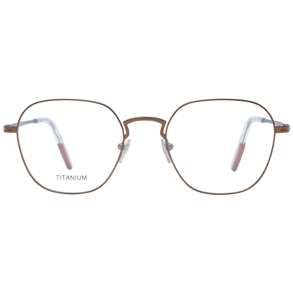Ermenegildo Zegna Bronze Men's Optical Frames – Round Full-Rim