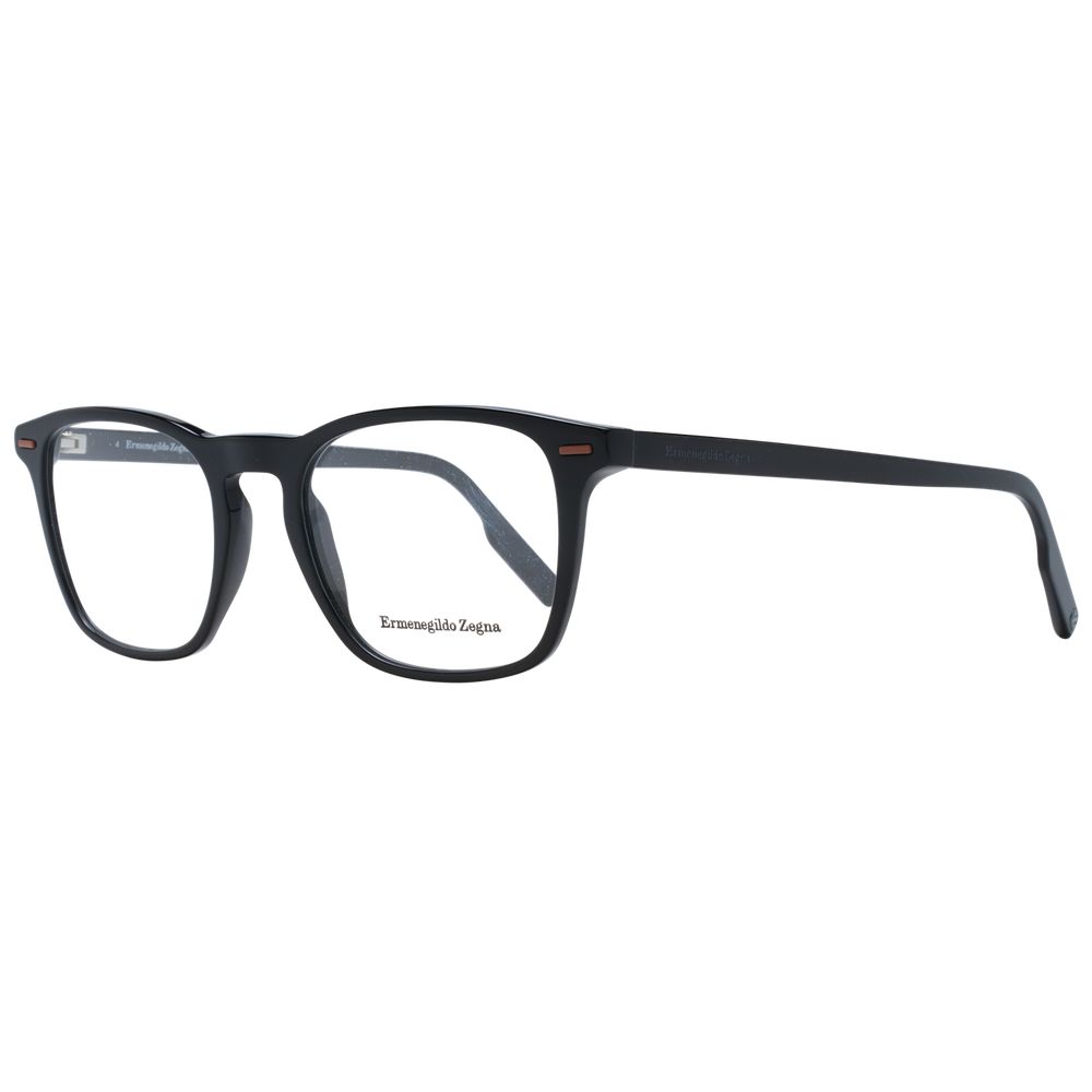 Ermenegildo Zegna Men's Optical Glasses – Black Rectangle Frame, 51mm