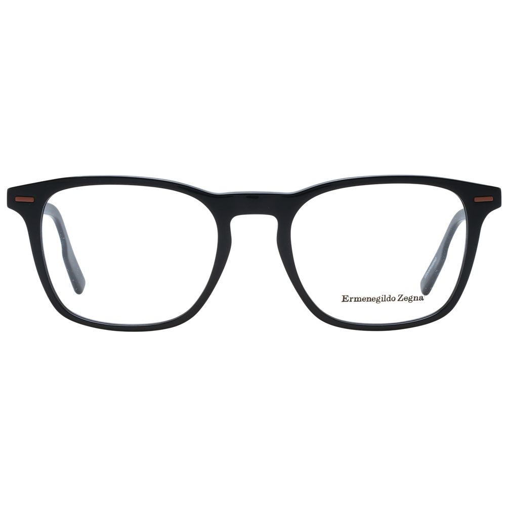 Ermenegildo Zegna Men's Optical Glasses – Black Rectangle Frame, 51mm
