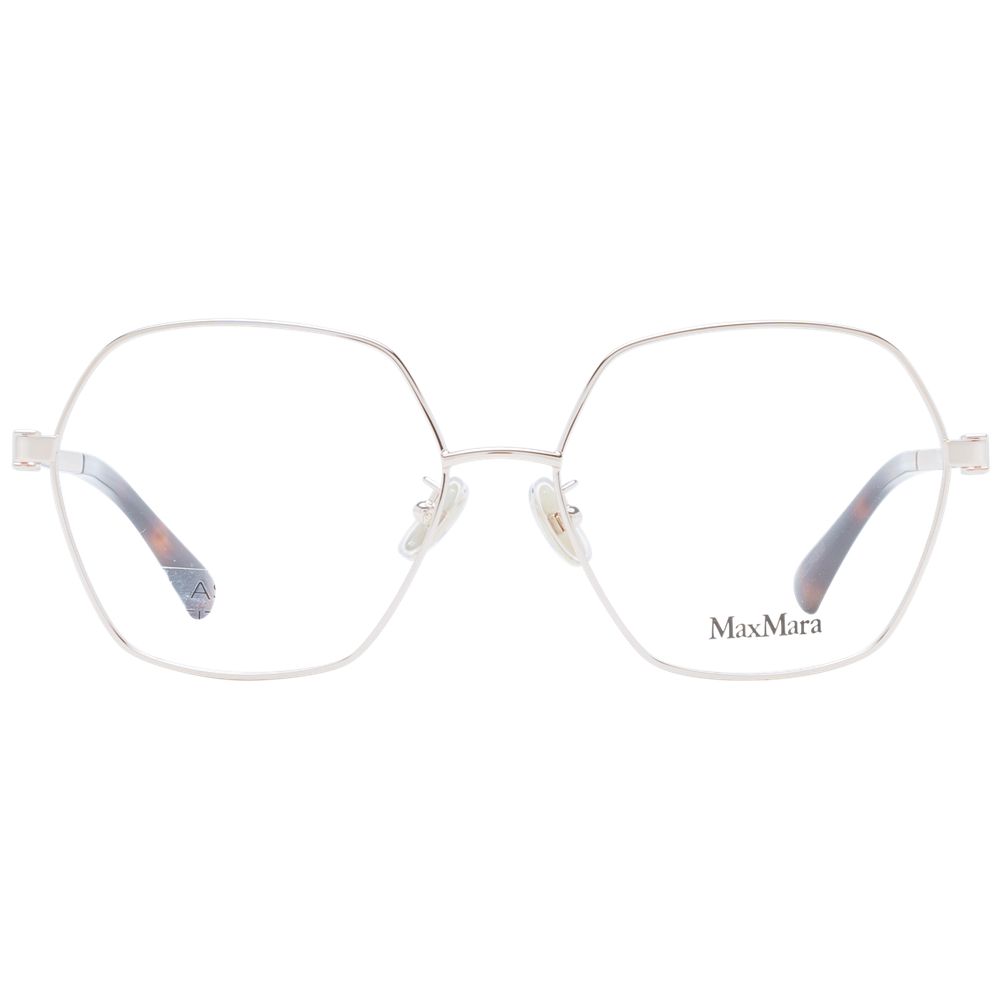Max Mara Women’s Rose Gold Optical Frames – 56mm Square Style