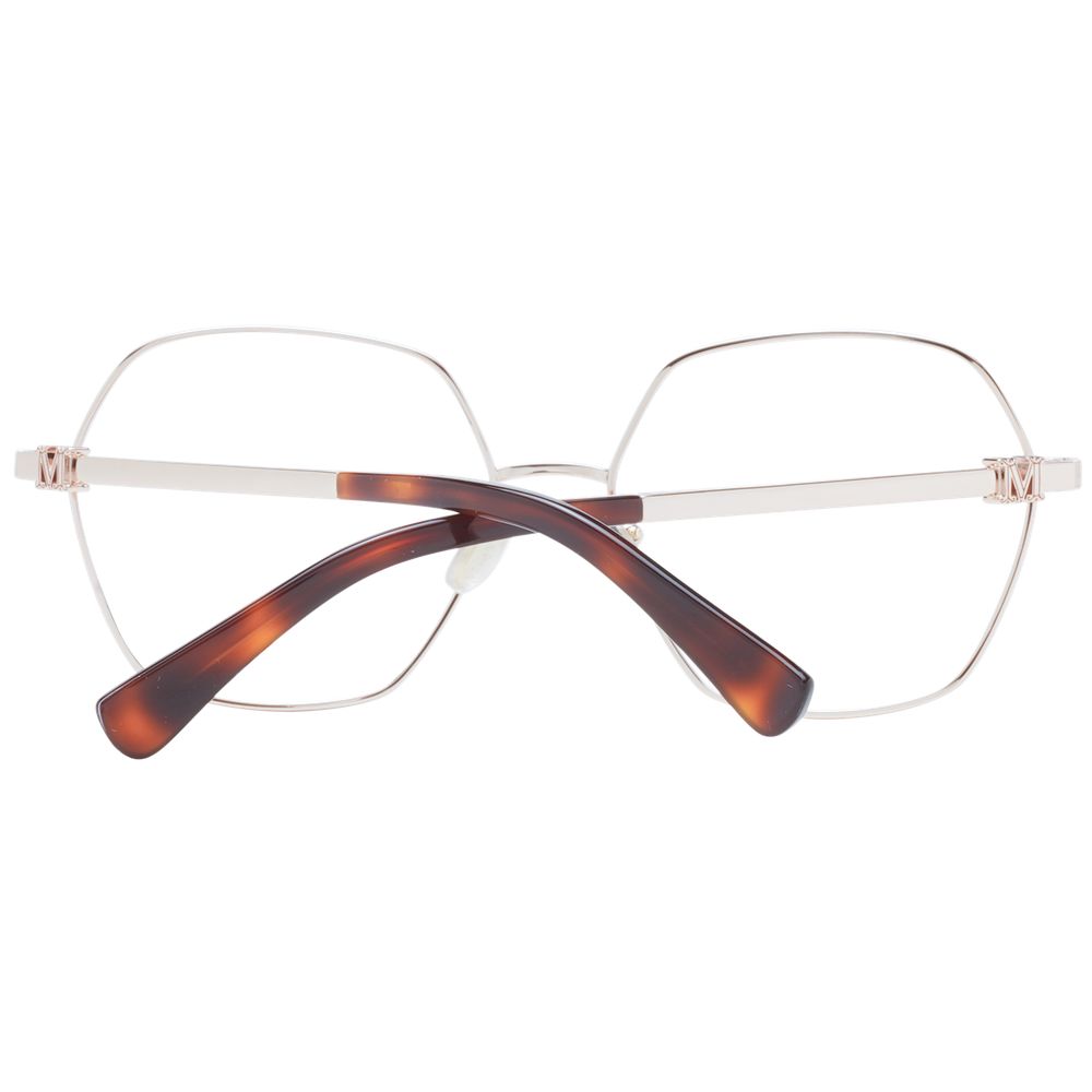 Max Mara Women’s Rose Gold Optical Frames – 56mm Square Style