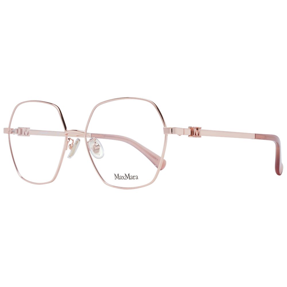 Max Mara Rose Gold Women’s Optical Glasses – Geometric Frame, 56mm