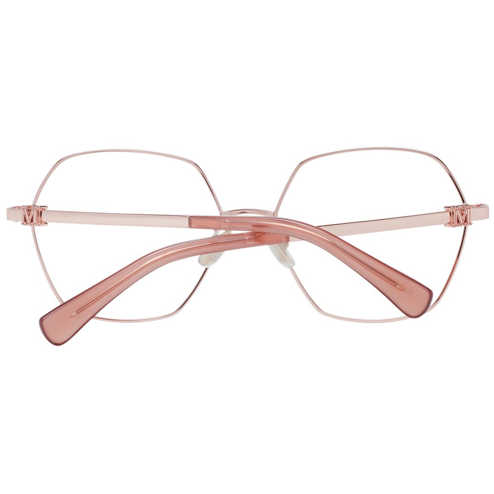Max Mara Rose Gold Women’s Optical Glasses – Geometric Frame, 56mm