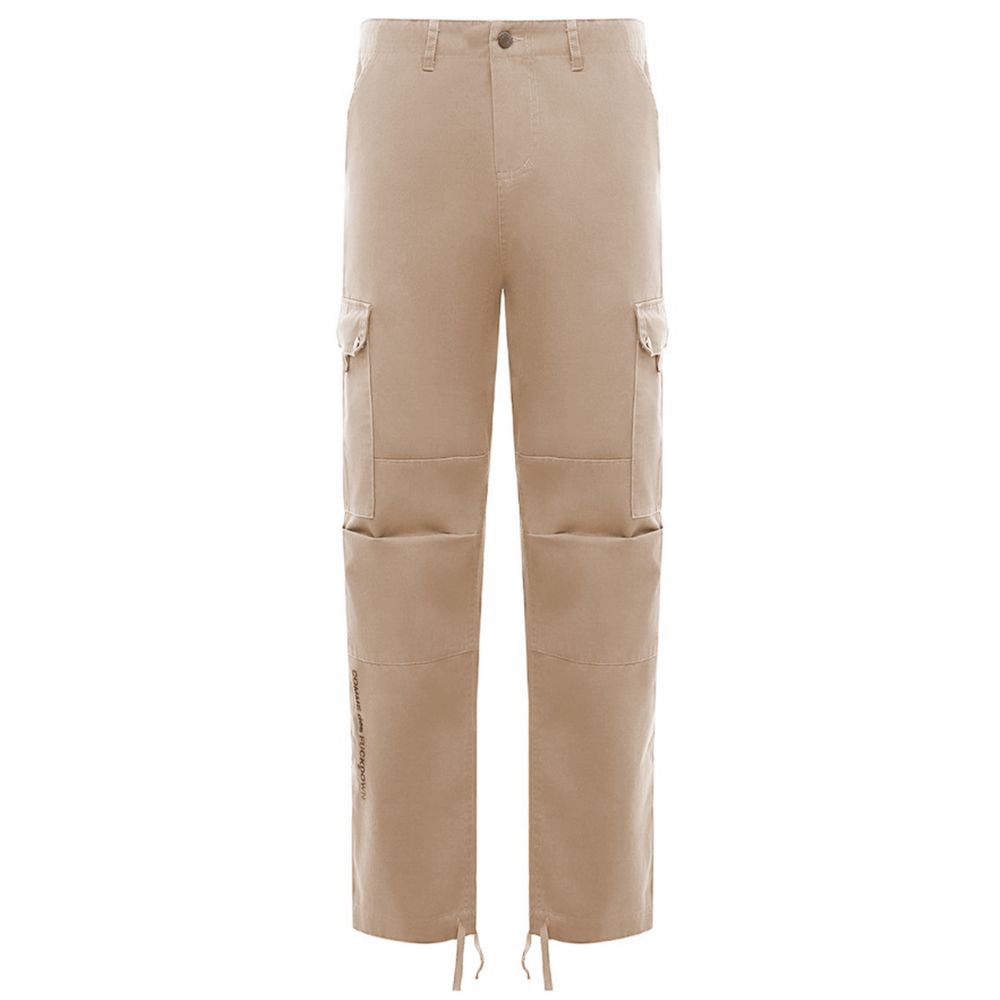 Comme Des Fuckdown Beige Cotton Cargo Trousers